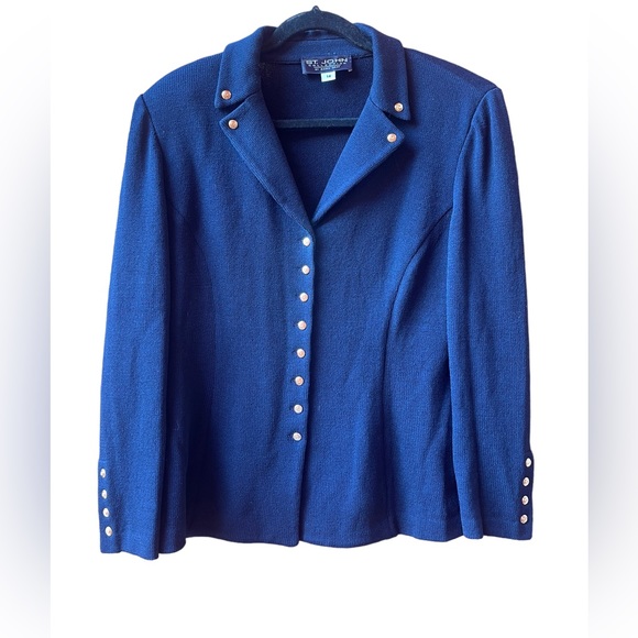 Jackets & Blazers - St John Collection by Marie Gray Knit Blazer Size 14